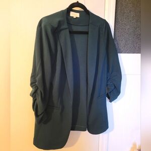 Skies Are Blue (Stitch Fix) Dark Green blazer, size M